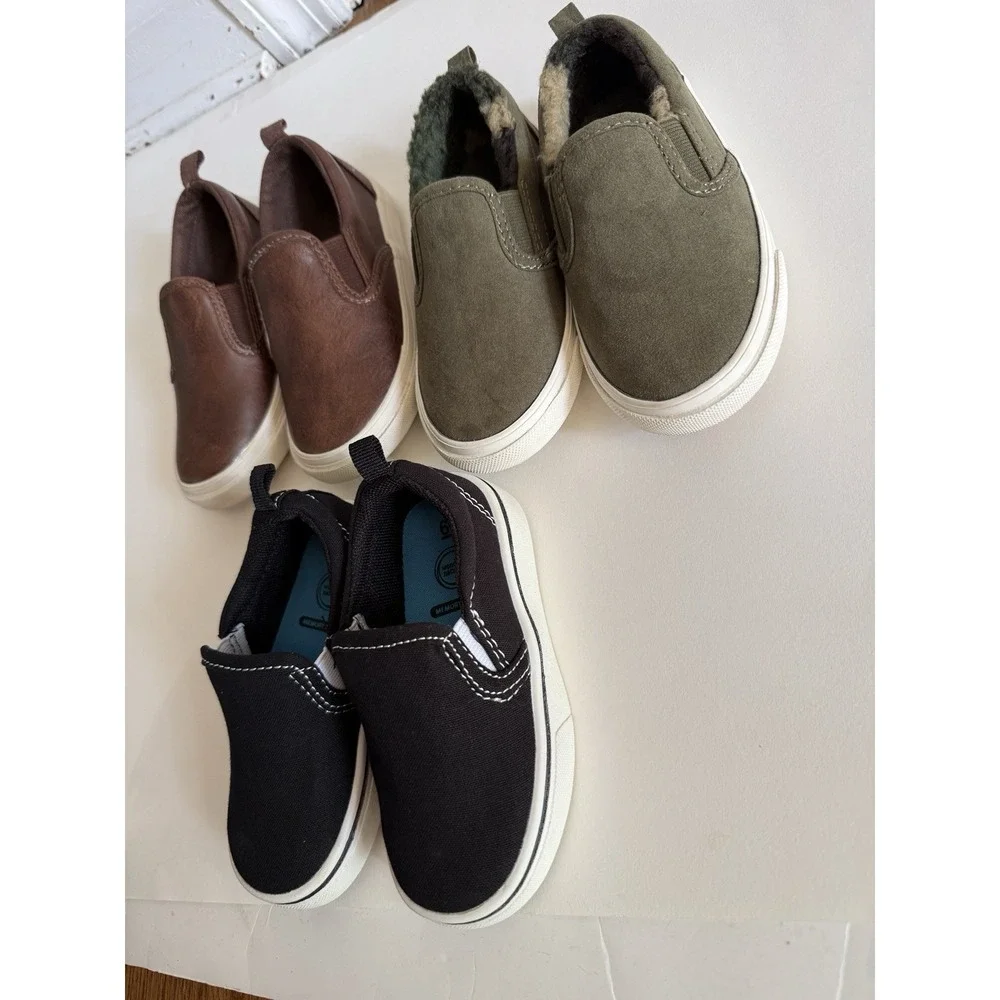 Lot Of 3 Pairs Toddler Size‎ 6 And 7 Boy Shoes Sneakers Old Navy Wonder Nation